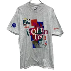 90s Hanes 半袖 プリントTシャツ XL ライトグレー ヘインズ プルオーバー 90年代 クルーネック 両面プリント カットソー 夏物 a805-6074のサムネイル