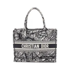 ディオール Dior トートバッグ BOOK TOTE ブックトート ミディアム ブラック キャンバス ブックトート ミディアム レディース Used B