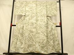 平和屋着物◎六通柄袋帯 流水草花文 金銀糸 正絹 逸品 DABA8321xg