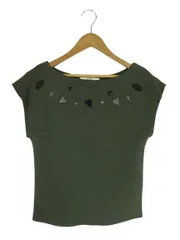 ダズリン dazzlin Tシャツ フレンチスリーブ カットソー グリーン系 サイズF QQQのサムネイル