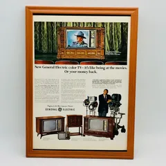 ビンテージ 広告　ポスター　『 ゼネラルエレクトリック (General Electric) 』 1960's　額付　※当時物　オリジナル 輸入雑貨 ( AZ2433 )のサムネイル