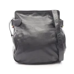 ロエベ LOEWE ショルダーバッグ アナグラム ブラック レザー アナグラム ショルダー レディース Used B