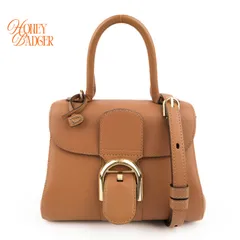 【極美品】デルヴォー ブリヨンミニ 茶 ブラウンレザー 2WAY ハンドバッグのサムネイル