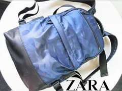 美品★ZARA ザラ メンズ リックサック 大容量 カモフラージュデイバッグ 軽量 ビジネス 通勤 多彩な収納【本物保証】ネイビー紺★正規品のサムネイル