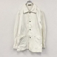 MEN'S TENORAS　メンズティノラス　長袖シャツジャケット　デカポケット　白　ホワイト　Lサイズ　古着【値引き交渉OK！】のサムネイル