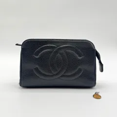 大人気✨CHANEL シャネル ポーチ ココマーク ラザー ブラック