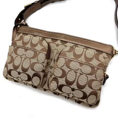 レディース 良品 4232 COACH コーチ ミニショルダーバッグ キャンバス