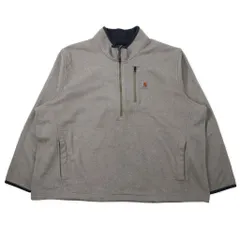 carhartt ハーフジップ フリースジャケット 3XL グレー ベージュ ポリエステル ビッグサイズ ヨルダン製