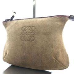 ロエベ ポーチ 小物入れ 財布 スエード オレンジ - メルカリ