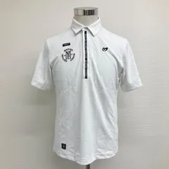 MASTER BUNNY EDITION マスターバニーエディション ゴルフウェア 半袖 ポロシャツ メンズ 白 サッカーストライプ 吸汗速乾 ロゴ刺繍 サイズ4 Mサイズ相当 758-4260801のサムネイル