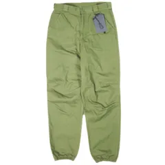 PRADA プラダ イタリア製 Chevron Cotton Loose-Fit Pants トライアングルロゴ コットンヘリンボーンパンツ SPH381 S000 14B5 46 OLIVE ワイド ボトムス g26620のサムネイル