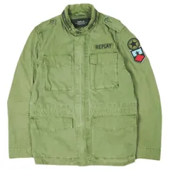 REPLAY リプレイ ワッペン付き M-65 ミリタリージャケット M8822 .000.82714G L OLIVE アーミー ファティーグ アウター g26662のサムネイル