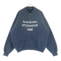 Acne Studios (アクネ ストゥディオズ) 25SS LOGO ZIP SWEATER ダメージ加工 フロントロゴ ジップアップスウェット ブラック FN-UX-SWEA000052のサムネイル