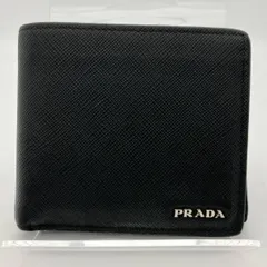 PRADA プラダ サフィアーノ 二つ折り財布 ブラック
