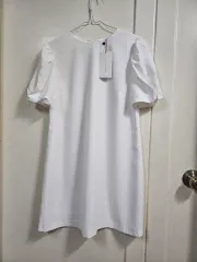 新品)ザラ 白 ワンピースS