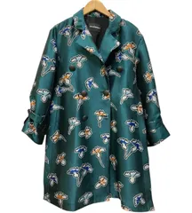 美品/EMPORIO ARMANI/エンポリオアルマーニ/総柄/コート/サイズ36/グリーン/レディース/FB4011のサムネイル