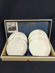 【新品】pierre cardin/ピエールカルダン　桜デザイン　皿　5枚セット　金縁　小花柄　プレート　デザート　小皿　ケーキ皿　E782のサムネイル