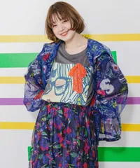 ScoLar（スカラー）142637：花柄×宇宙柄 メッシュシアーブルゾンのサムネイル