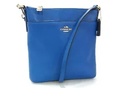 COACH コーチ ショルダーバッグ キット メッセンジャー 41320 ブルー レザー ユニセックス ゴールド金具