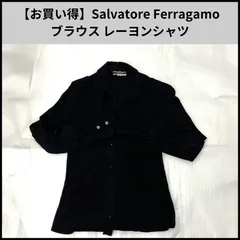 UA733【お買い得】Salvatore Ferragamo ブラウス レーヨンシャツのサムネイル