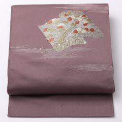 夏帯 名古屋帯 絽 正絹 水滴 しずく 植物 長尺 - メルカリ