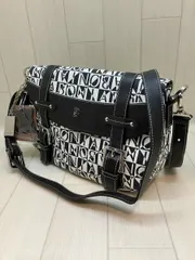 ☆ BONIA ボニア ショルダーバッグ モノグラム柄 タグ付き 黒×白 通年 
