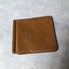 PQ383◇IL BISONTE : マネークリップ レザーウォレット◇ブラウン系