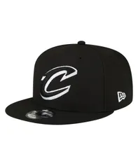 ニューエラ メンズ アクセサリー 帽子 New Era Mens Cleveland Cavaliers Black and White 9FIFTY Snapback Hat Black ブラック