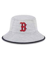 뉴 엘라 남성 액세서리 모자 New Era Mens Gray Boston Red Sox Game Bucket Hat Gray 회색