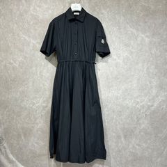 美品☆HERMES 23SS カレーシュ刺繍 シャツドレス ワンピース 黒 40