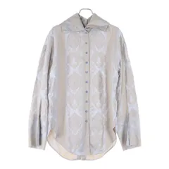 Acne Studios (アクネ ストゥディオズ) Paisley Jacquard Satin Shirt ペイズリー ジャガード サテン 長袖シャツ シルバー/ブラウン FN-WN-BLOU000337のサムネイル