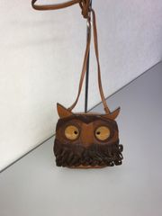 美品✨イビサ ショルダーバッグ レザー アニマル ゾウ ブラック