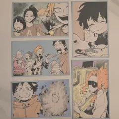 僕のヒーローアカデミア ヒロアカ 原画展 メモリアル カード 5種 まとめ 爆豪 勝己 青柳 冬弥 テンコ オールマイト