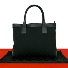 極 美品 袋付き GUCCI グッチ GG 柄 GG キャンバス レザー 本革