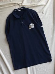 美品】MONCLER モンクレール ダブルロゴパッチ Tシャツ ネイビー M