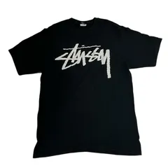 186004 現状品 STUSSY ステューシー 半袖Tシャツ M ブラック コットン メンズ