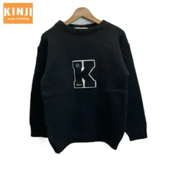 【中古】　MIKI HOUSE MEN'S　セーター　ニット　トップス　クルーネック　ブランドロゴ　ワッペン　プレート　エルボーパッチ　日本製　古着　/3002のサムネイル
