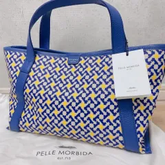 PELLE MORBIDA ペッレモルビダ マラケシュ トートバッグ MARRAKECH ブルー 総柄 PVC レザー モロッカン柄 マザーズバッグ ショルダーバッグ ハンドバッグのサムネイル