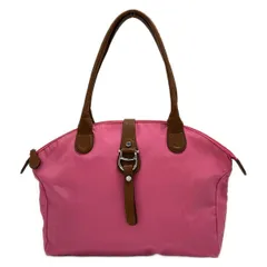 AIGNER(アイグナー) ハンドバッグ - ピンク×ダークブラウン レザーのサムネイル