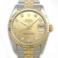 ロレックス Rolex 腕時計 デイトジャスト 68273G デイト 10ポイント ダイヤインデックス シャンパンカラー文字盤 K18YG SS 自動巻き 【中古】のサムネイル
