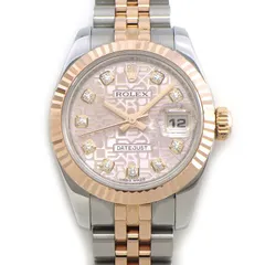 ロレックス Rolex 腕時計 デイトジャスト 179171G G番 2010年 ルーレット刻印 10ポイント ダイヤインデックス ピンクコンピューター文字盤 ホリコン デイト エバーローズゴールド SS 自動巻き 【箱・保付き】 【中古】のサムネイル