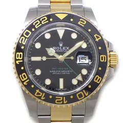 ロレックス Rolex 腕時計 GMTマスターII 116713LN ルーレット刻印 ランダムシリアル ブラック文字盤 デイト 夜光針/インデックス 回転ベゼル K18YG SS 自動巻き 【箱・保付き】 【中古】のサムネイル