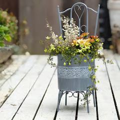 アウトレット品 ボタニカルレースチェア 同梱可 プランター 植木鉢