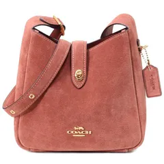 コーチ バッグ COACH スエード レザー ハドリー ミニ ターンロック ロゴ 斜めがけ クロスボディー ショルダーバッグ クレイ CDB00