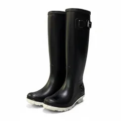 4e18 MONCLER モンクレール ベルテッド エンボスロゴ レインシューズ 長靴 イタリア製 36サイズ ブラック ホワイト レディース 女性用k02iのサムネイル