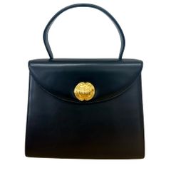 ジバンシィ2WAY ハンドバッグターンロック ネイビー ゴールド金具 