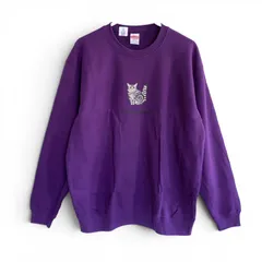 新品未使用 United Athle ユナイテッドアスレ パープル DingdangYe クルーネックスウェットシャツ 10.0oz コットン100% Lサイズ メンズ 猫柄 刺繍 トレーナー カジュアル 管理番号：581A-1551のサムネイル