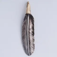 LARRY SMITH EAGLE HEAD FEATHER PENDANT No.49 シルバー ゴールド EFNL-0049のサムネイル