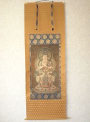 【新品未使用品】掛け軸 十三仏画 大日如来　時代物　箱あり　仏画　仏教美術 レッド】掛け軸 十三仏画 大日如来 時代物 箱あり 仏画 仏教美術 掛軸