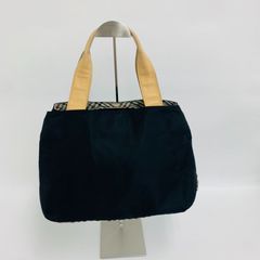 BURBERRY ナイロントートバッグ ノバチェック レザーハンドル 黒